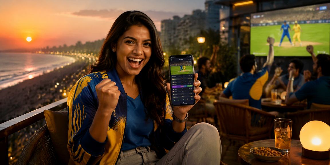 Chennai cricket betting with a cricket ball and stadium in background